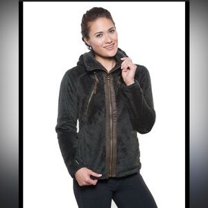 KUHL Women's small Flight Jacket Fleece jacket RAVEN outdoors full zip furry